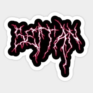 Seitan Metal Rock Graphic Logo Sticker